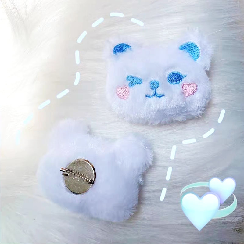 Roselife เข็มกลัดรูปการ์ตูนหมีสีขาวน่ารักสําหรับผู้หญิง