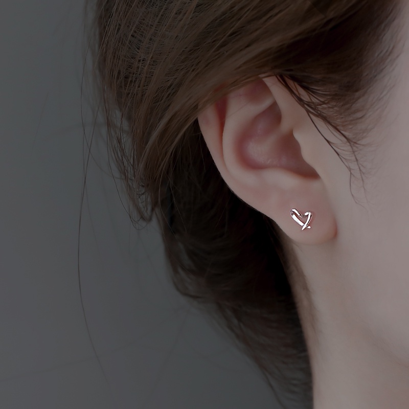 S925 ต่างหูชุบเงินต่างหูแฟชั่น
