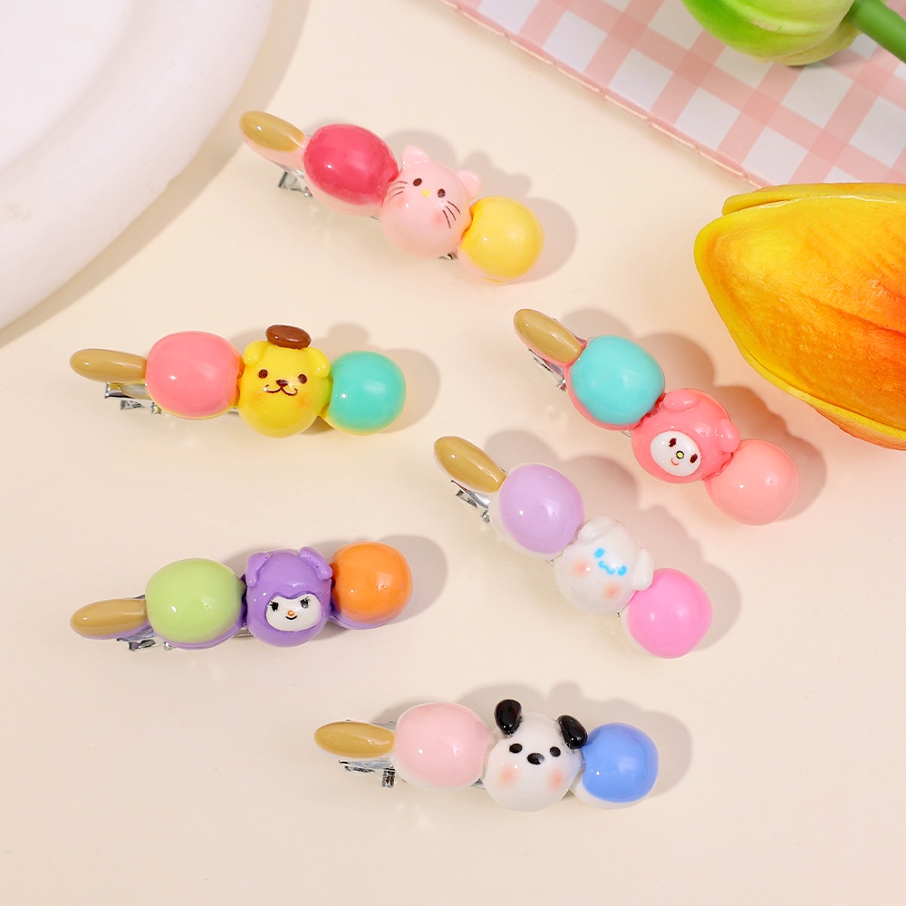 SANRIO กิ๊บติดผมโลหะ รูปหางม้าน่ารัก กันลื่น เครื่องประดับ สําหรับผู้หญิง