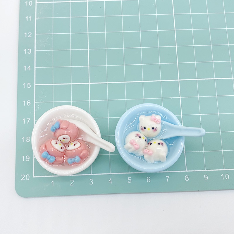 SANRIO จี้เกี๊ยวซานริโอ้ 3d สําหรับทําขนมจีบ DIY 6 ชิ้น 1 ชุด