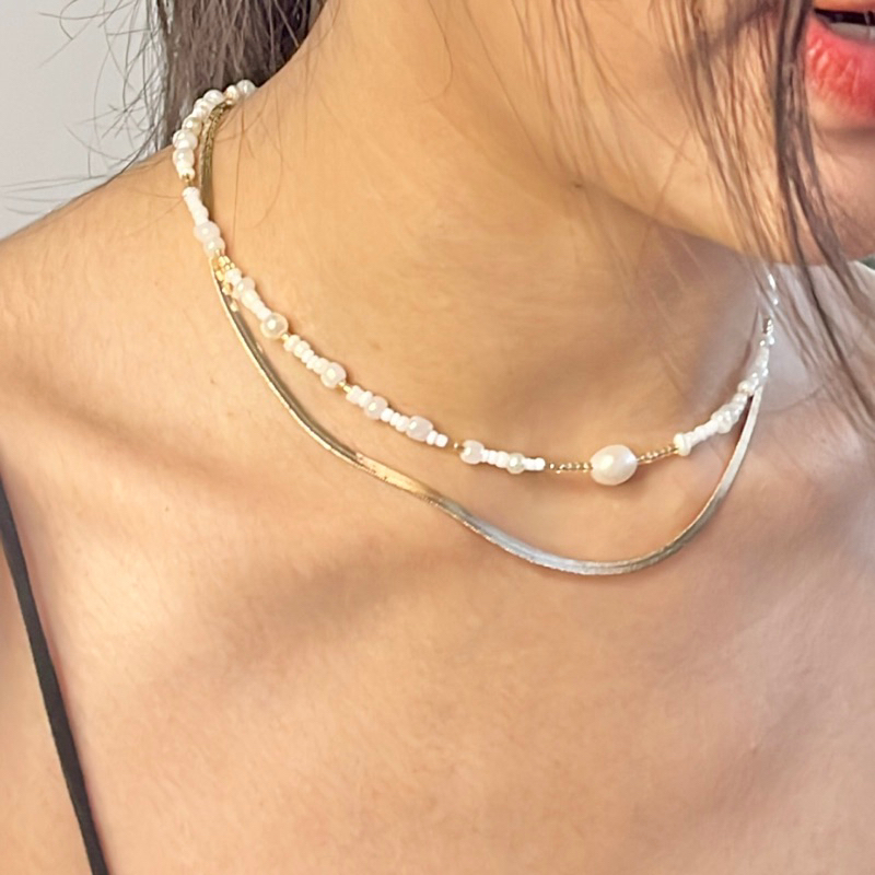 SMB - สร้อยคอลูกปัดรุ่น Blanca☁️