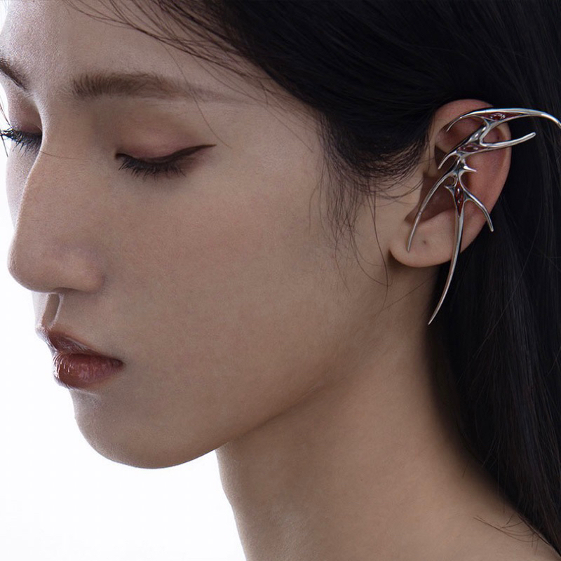 Sale ต่างหูโลหะรูปทรงเรขาคณิต PLANKTONT Metal Earrings พร้อมส่ง 2 ชิ้น