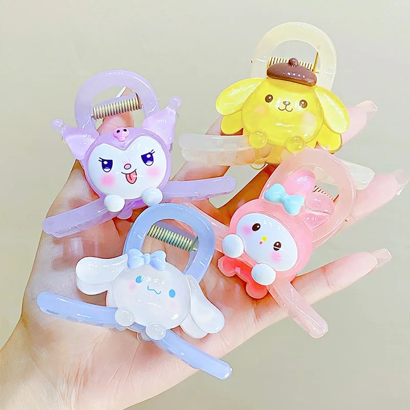 Sanrio กิ๊บติดผม การ์ตูนฉลาม Melody Kuromi อุปกรณ์เสริม สําหรับเด็กผู้หญิง