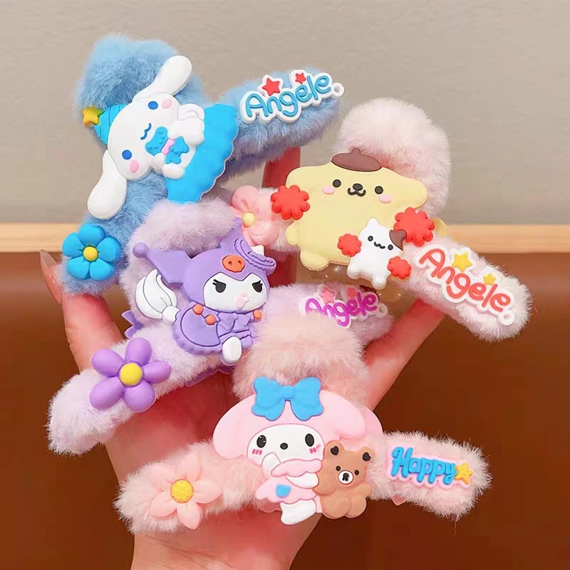 Sanrio กิ๊บติดผม รูปการ์ตูนฉลาม Kuromi My Melody Hellokitty น่ารัก เหมาะกับฤดูใบไม้ร่วง และฤดูหนาว