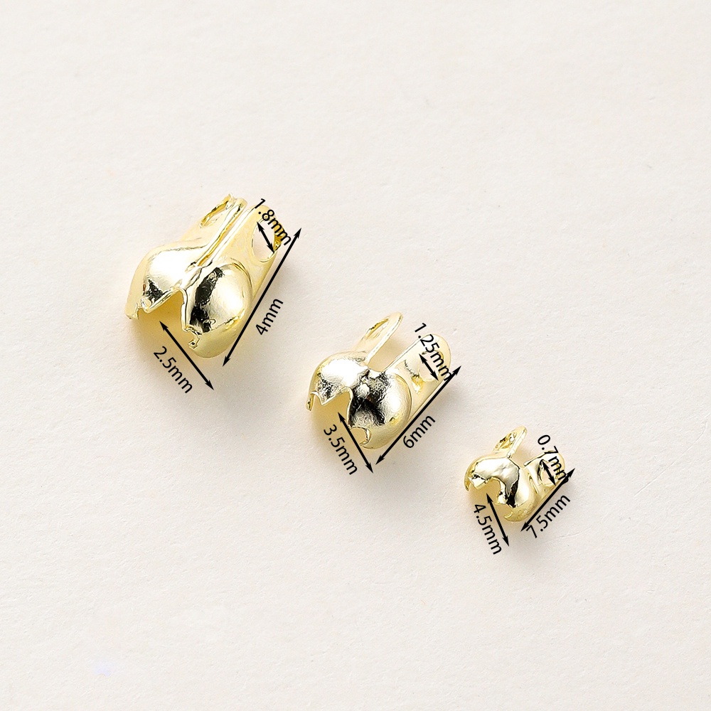 St.kunkka บักเกิลลูกปัด สีทอง 18K ไม่ซีดจาง สําหรับเชื่อมต่อสร้อยข้อมือ 50 ชิ้น