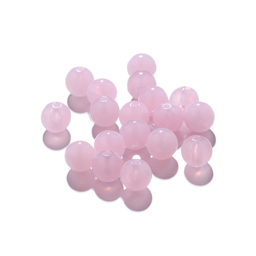 St.kunkka ลูกปัดหินเทียม อะคริลิค 8 มม. 34 สี สําหรับทําสร้อยคอ สร้อยข้อมือ DIY 50 ชิ้น