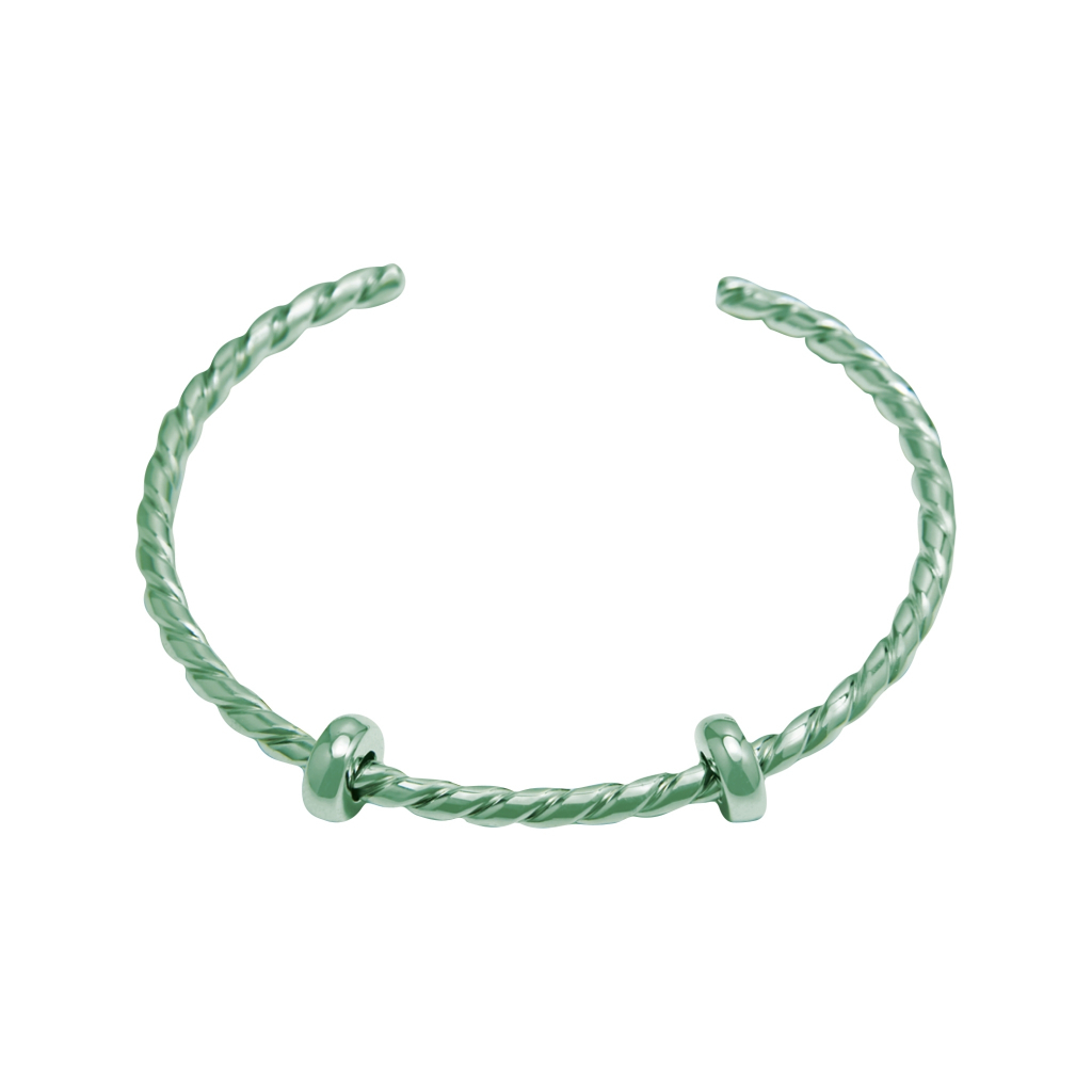 Sterling Silver Twisted Bangle  กำไลเงินแท้