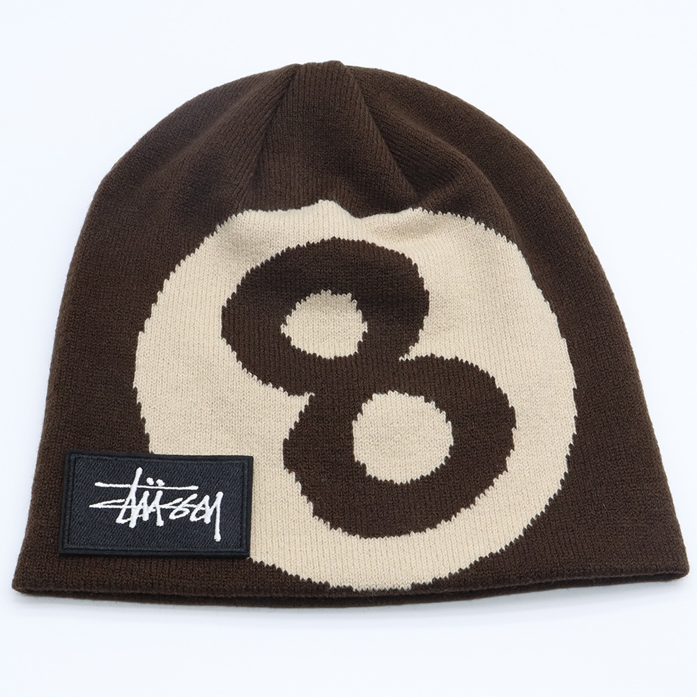 Stussy หมวกถักนิตติ้ง แจ็คการ์ด ดิจิทัล กันลม ให้ความอบอุ่น แบบสวมหัว สําหรับกลางแจ้ง
