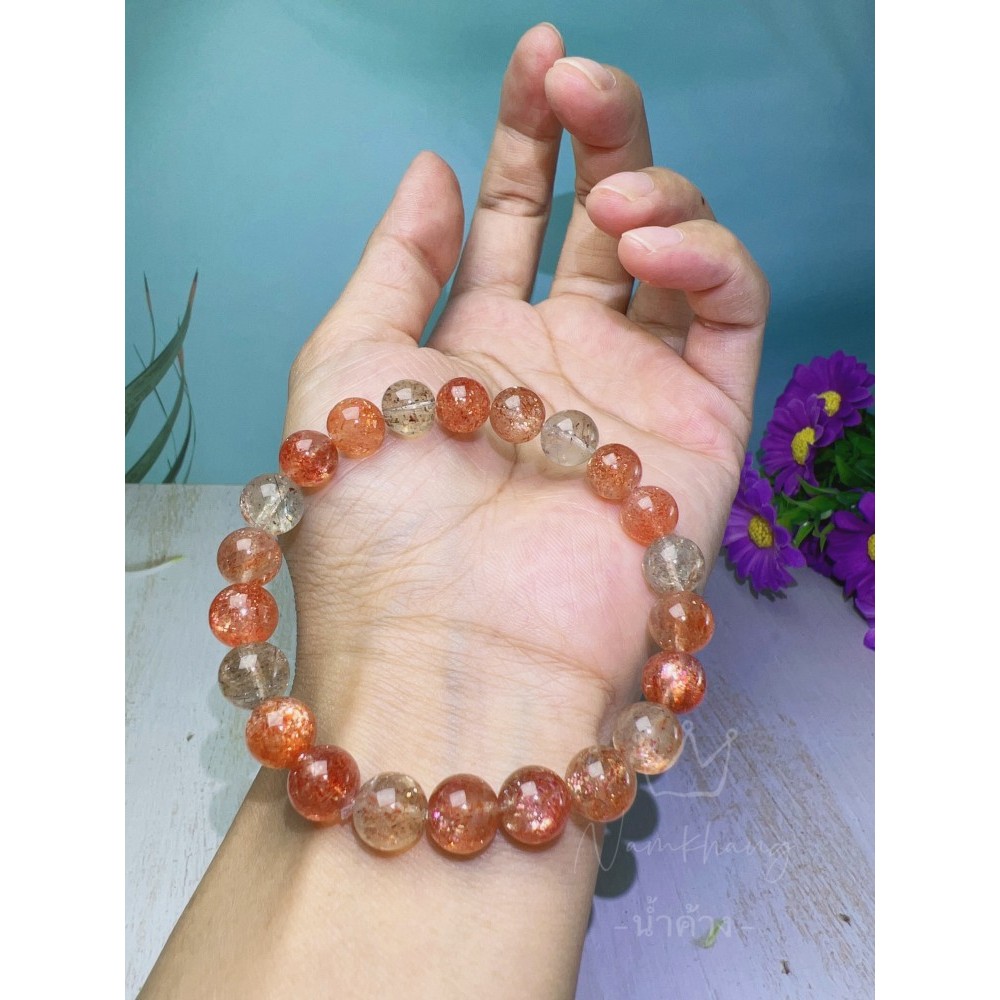Sunstone ซันสโตน สีส้ม แสงสวย เกรดสูง พร้อมใบรับรอง หินนําโชค หินมงคล