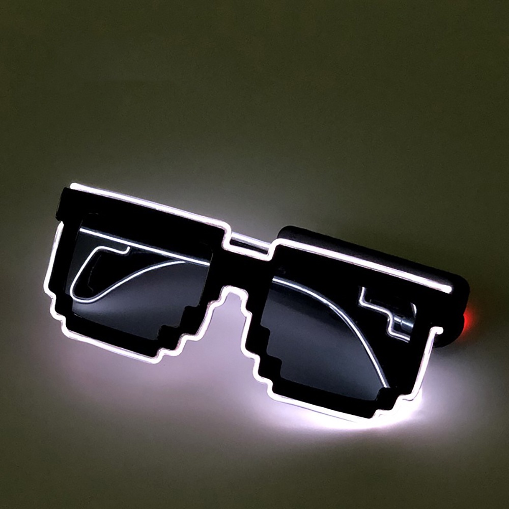 Tik Tok แว่นตากันแดด LED โมเสค เรืองแสง สําหรับบาร์ คอนเสิร์ต บาร์ KTV