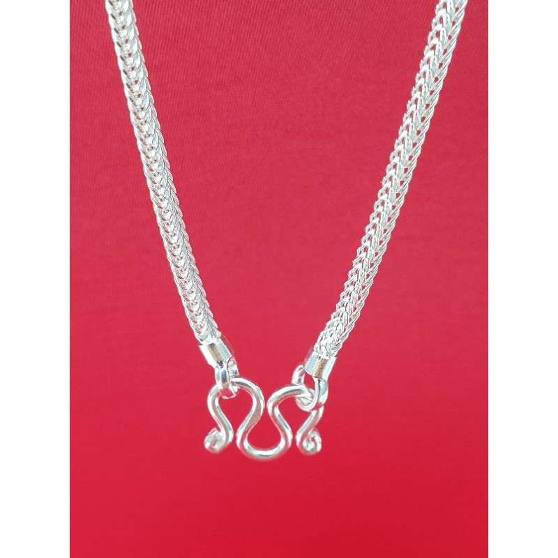 Top Silver : สร้อยคอลายสี่เสาเล็ก2mm เงินแท้92.5%