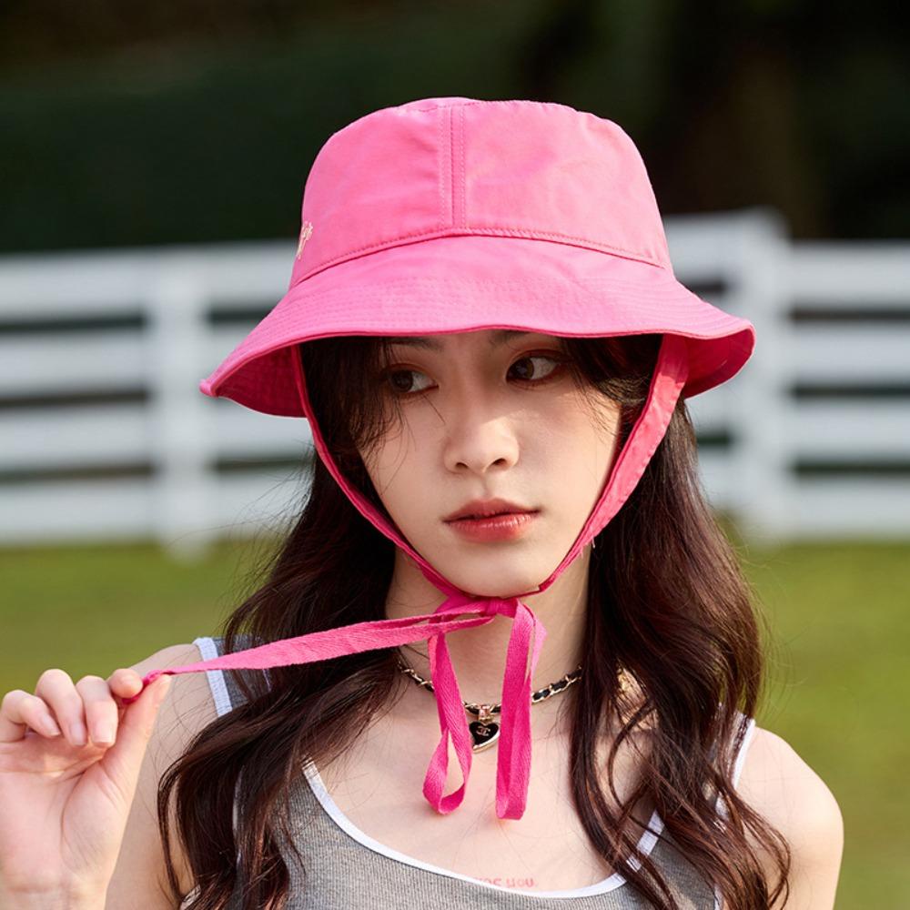 Trendyzone หมวกปีกกว้าง ป้องกันแดด ระบายอากาศ พร้อมสายสตริง สําหรับผู้หญิง