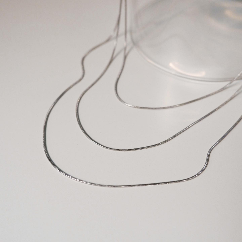 [U.GO.GIRLS] Round Plain Necklace — สร้อยคอเรียบ **มี 3 ขนาด/แยกเส้น