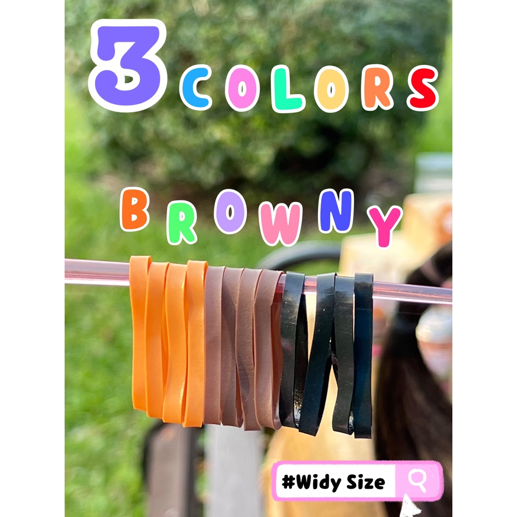 Uniband หนังยางรัดผม ไม่กินผม ไม่ดีดขาดง่าย TPU Widy Size : Browny