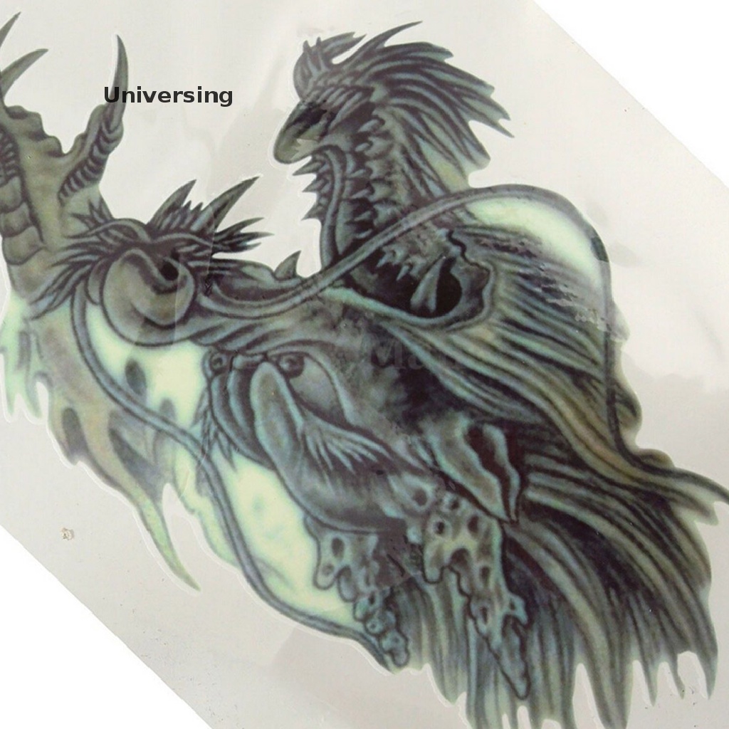 (Universing) สติกเกอร์รอยสักชั่วคราว ลายมังกร 3D กันน้ํา ขนาดใหญ่ สําหรับร่างกาย