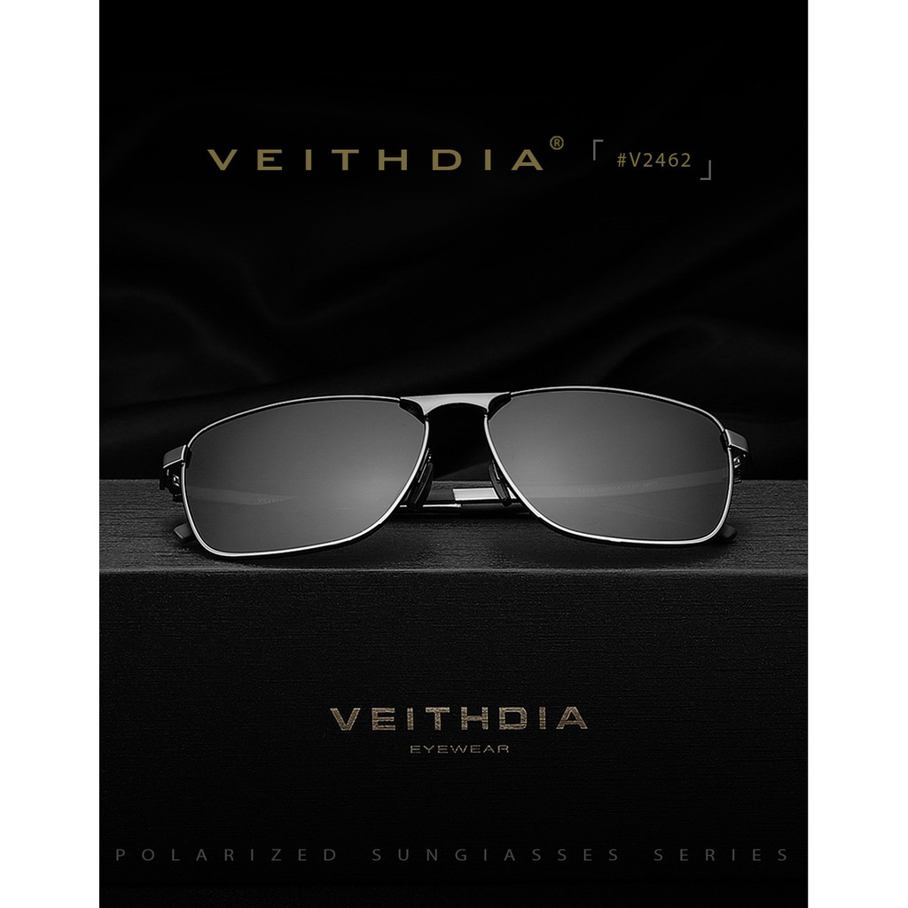 VEITHDIA แว่นกันแดดตัดแสง UV HD POLARIZED + อุปกรณ์ 6 ชิ้น