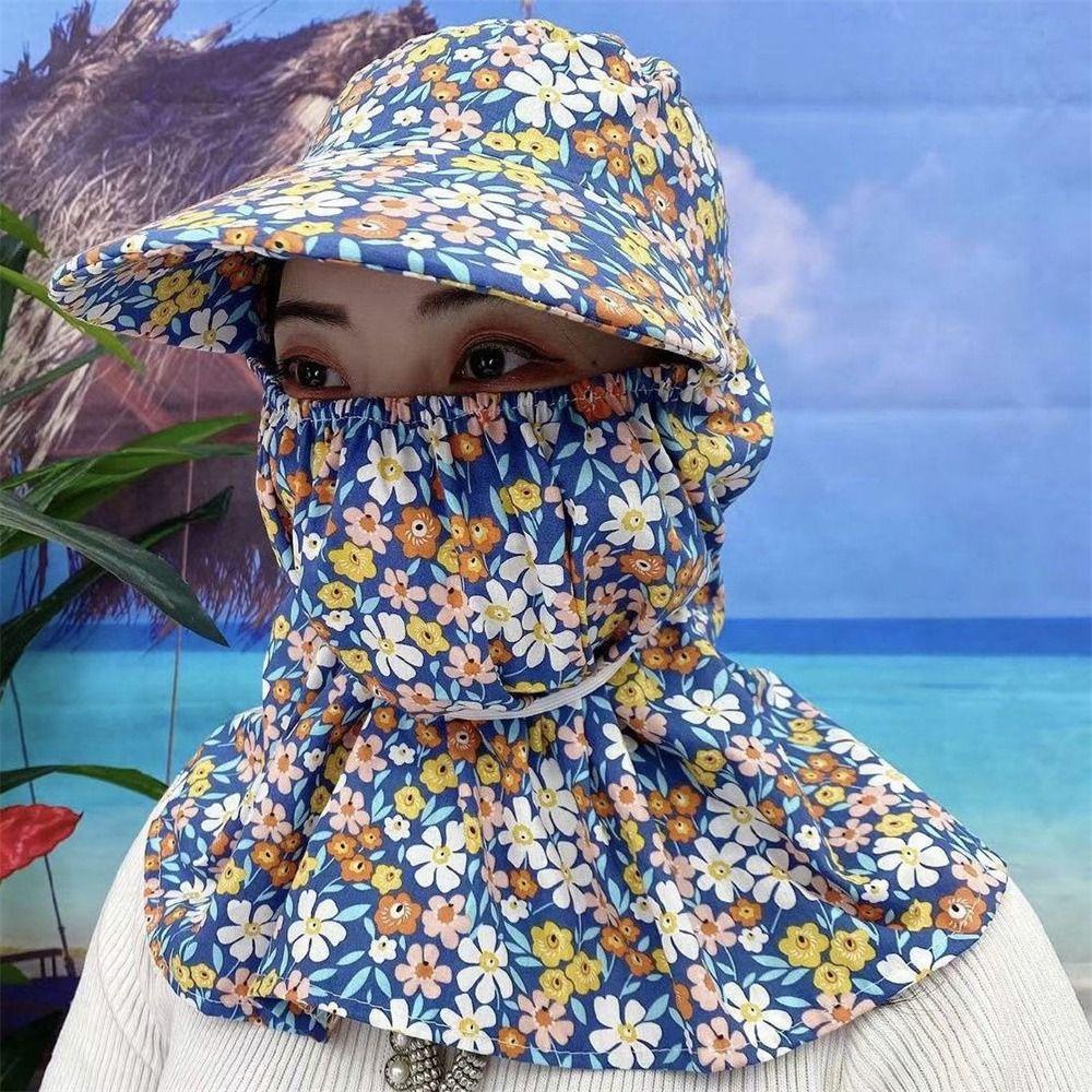 Witakey หมวกผู้หญิง กลางแจ้ง ใบหน้า และคอ ป้องกันรังสียูวี หมวกพักผ่อน