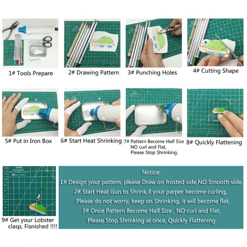 Wonder แผ่นฟิล์มหดความร้อนเปล่า แบบใส สําหรับทําเครื่องประดับ DIY