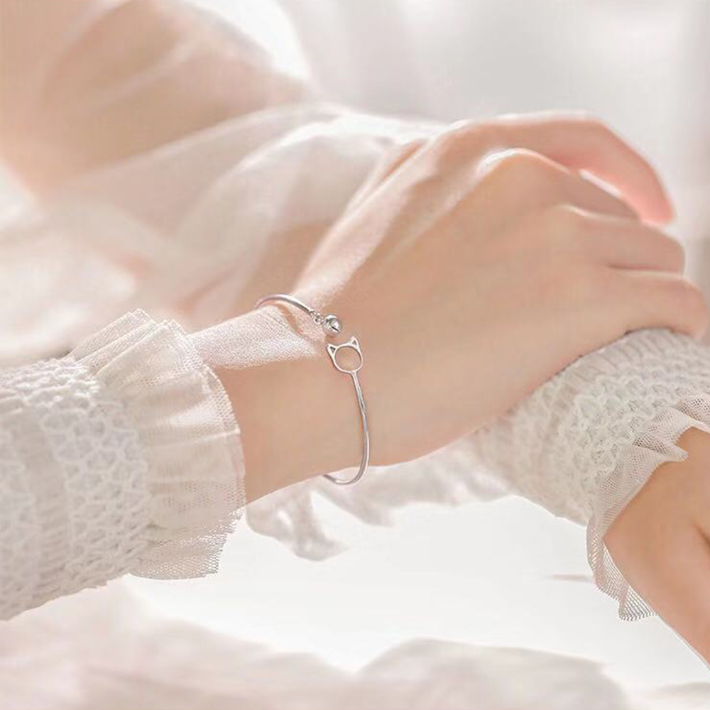 ( Xijing - Cod ) สร้อยข้อมือจี้รูปแมวขนาดเล็กสําหรับผู้หญิง