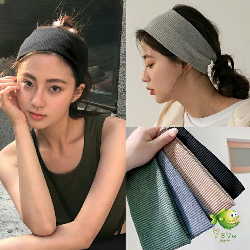 YOYO ผ้าคาดผม แบบดูดซับเหงื่อ ทรงสปอร์ต  ที่คาดผมแฟชั่น sports hair band