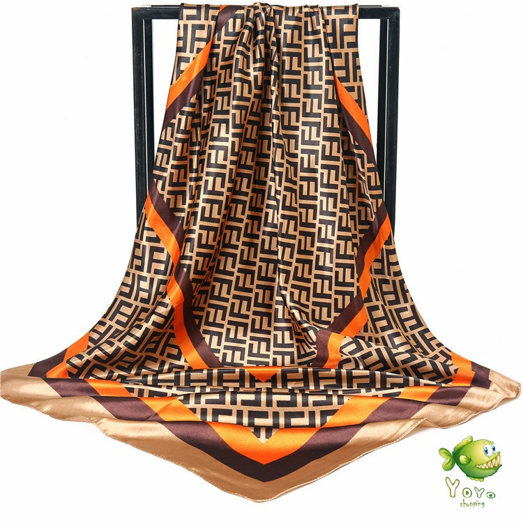 YOYO ผ้าพันคอ ผ้าคลุมไหล่ สไตล์โบฮีเมียน ไหล่ ผ้าพันคอ  silk scarf