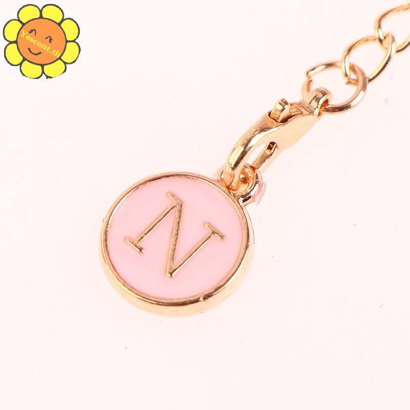 Yescont ที่จับแก้วน้ํา ลายตัวอักษรภาษาอังกฤษ Ch สีชมพูหวาน อุปกรณ์เสริม สําหรับระบุตัวอักษร TH