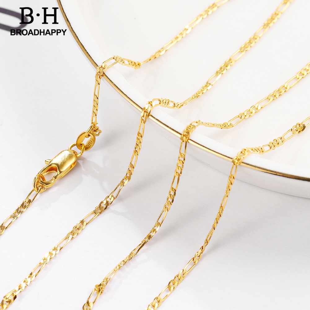 broadhappy  สร้อยคอโซ่ชุบทอง กว้าง 2 มม. สําหรับทําเครื่องประดับ DIY