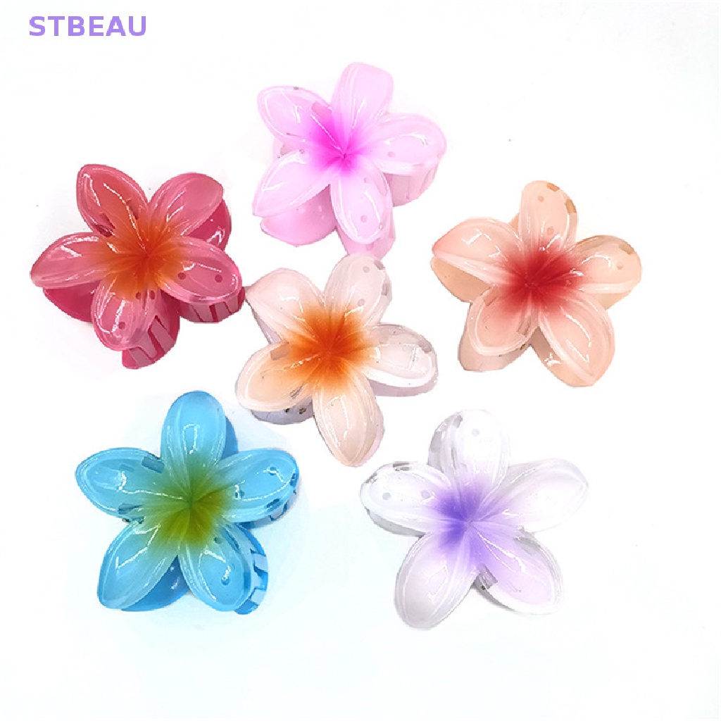 [cxSTBEAU] กิ๊บติดผม ลายดอกไม้ ขนาดใหญ่ สไตล์ฮาวาย หนา อุปกรณ์เสริมผม MME