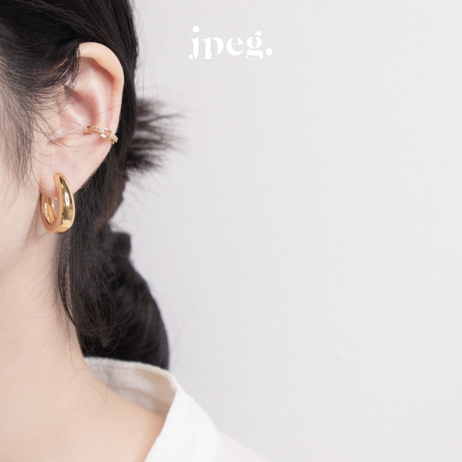 glee hoop earring (brass)