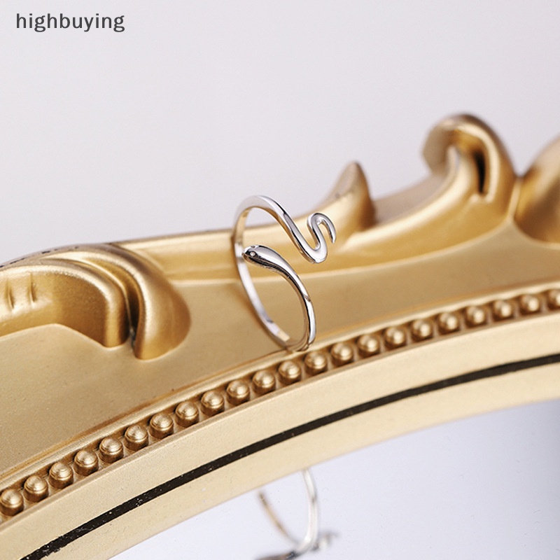 [highbuying] แหวนงู ปรับขนาดได้ สไตล์ฮิปฮอป เรียบง่าย สําหรับผู้หญิง สินค้าใหม่ พร้อมส่ง