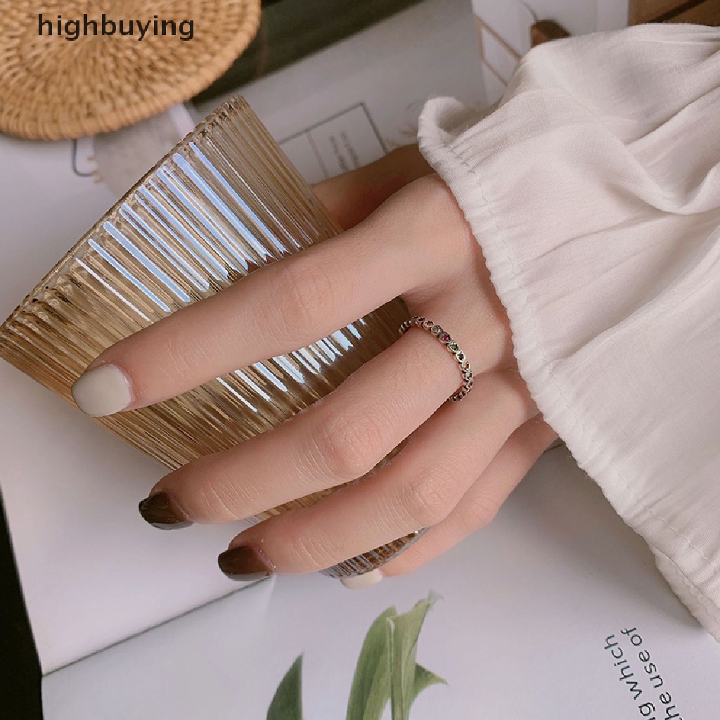 [highbuying] ใหม่ แหวนเงินแท้ 925 ประดับเพทาย เพชร รูปหัวใจ น้ําผึ้ง หรูหรา สําหรับผู้หญิง พร้อมส่ง