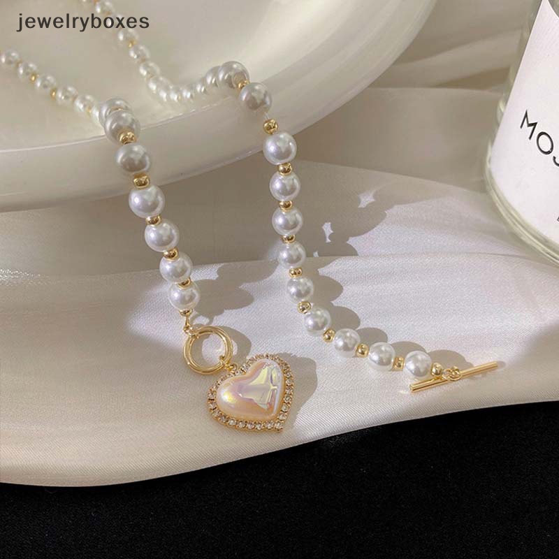 [jewelryboxes] สร้อยคอมุกเทียม สีทอง เรียบง่าย สไตล์บูติก