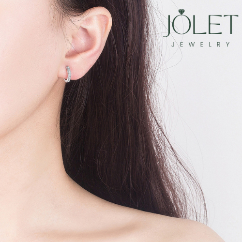 jolet ต่างหูห่วง สไตล์เกาหลีเลือกขนาดได้ไม่ลอกไม่ดำ