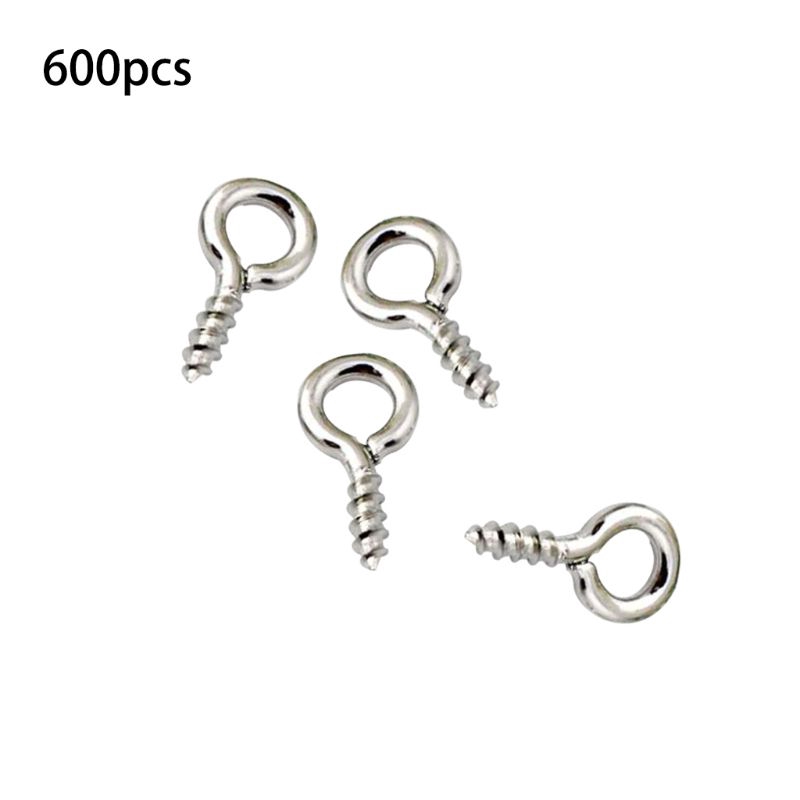san* Mini Screw Eye Pin Peg Jewelry Small Screw Eye Pins, Eye pins Hooks