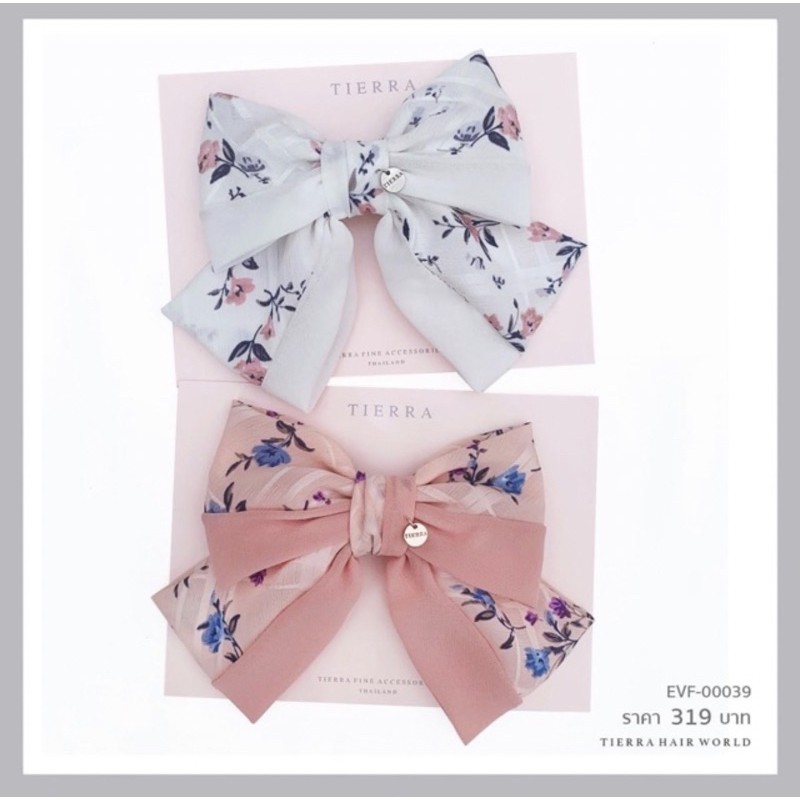 silk chiffon โบว์ติดผม