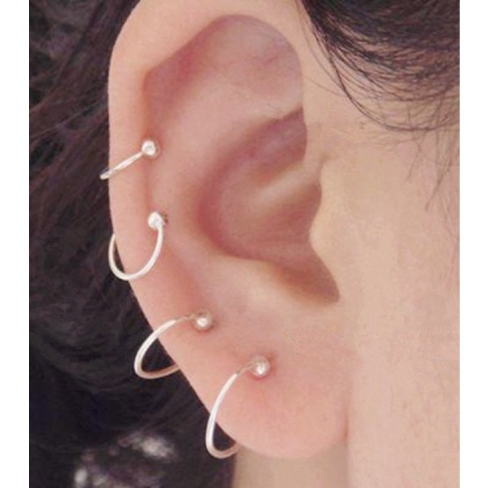 (silver 925) จิวห่วงเล็กมีบอล จิวหู จิวจมูก (รุ่นใหม่)