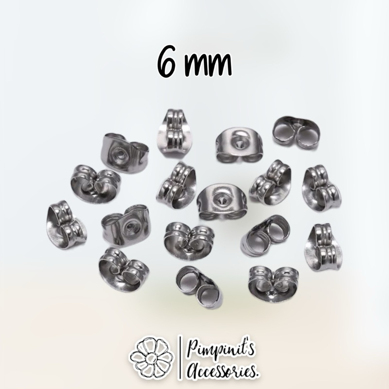 ʕ •ᴥ•ʔ ✿ พร้อมส่ง : แป้นต่างหูสแตนเสสทรงผีเสื้อ | Butterfly Stainless Steel Earring Back / Earring Stopper.