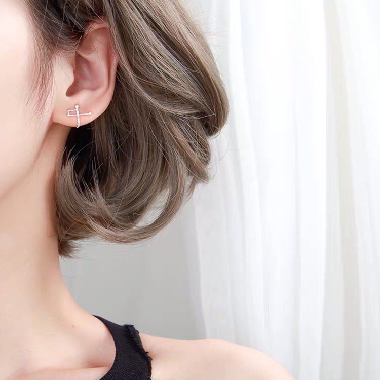 (กรอกโค้ด YAQ6E ลด 60.-) earika.earrings - zodiac cuff ต่างหูหนีบราศีชุบเงิน เหมาะสำหรับคนแพ้ง่าย ปรับขนาดได้