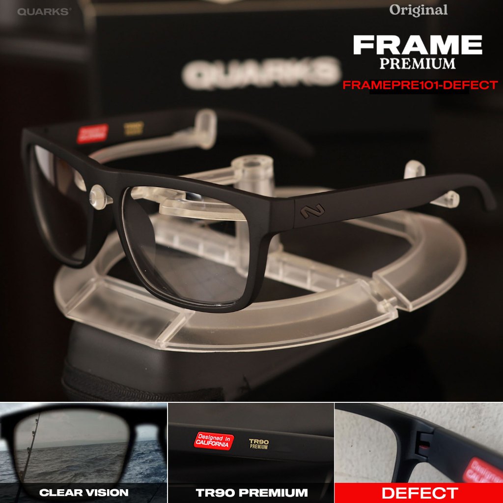 กรอบเฟรมแว่นตา QUARKS FRAMEPRE101-56-DEFECT หลุดQC เฟรมวัสดุ TR90 พรีเมี่ยมเกรด  เฟรมยืดหยุ่น ดัดงอได้