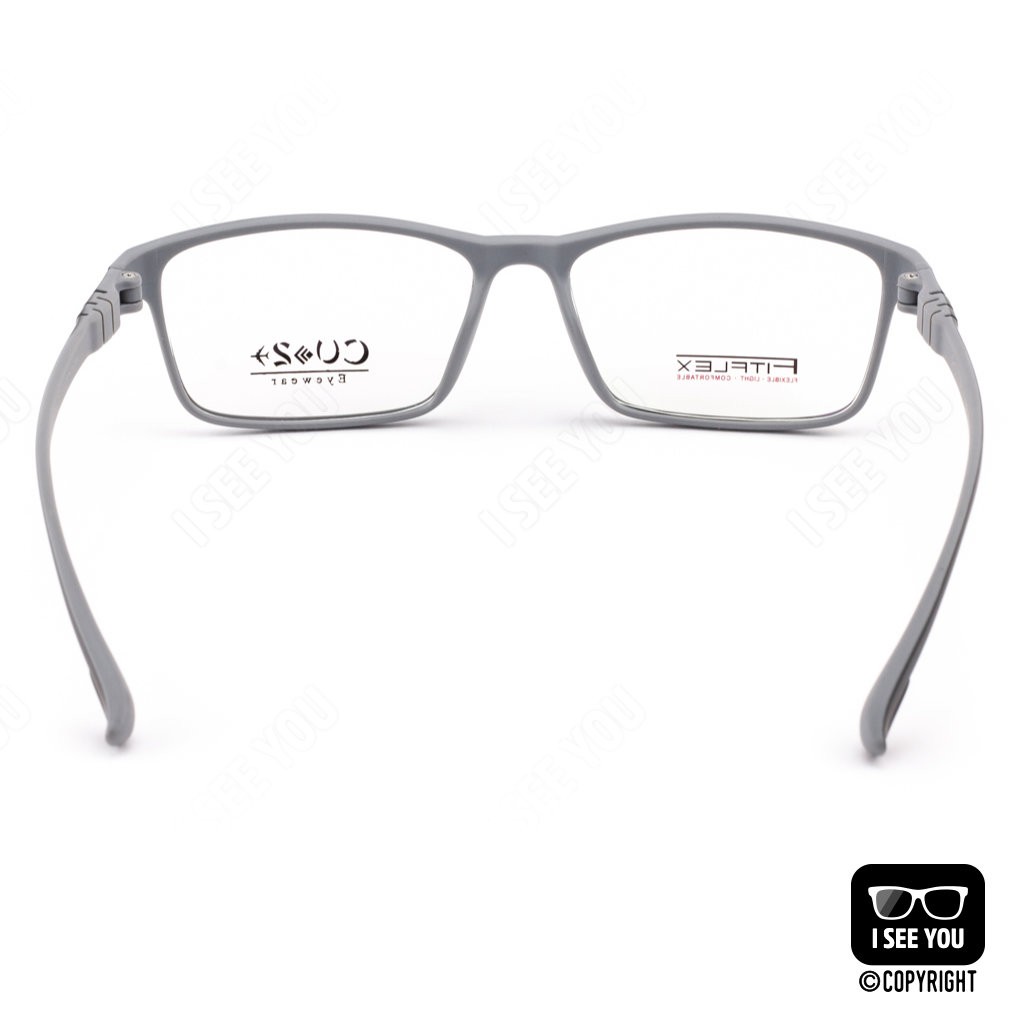 กรอบแว่นตา เกาหลี CU2 Fit Flex 1545 TR90 สีดำ-เทา