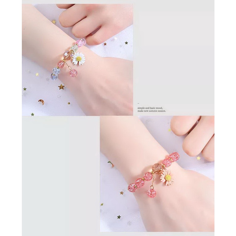กำไลหินพร้อมส่งสต็อก ควอซ์สีสันสไตล์โบฮีเมียนชิคๆมีเก็บปลายทาง