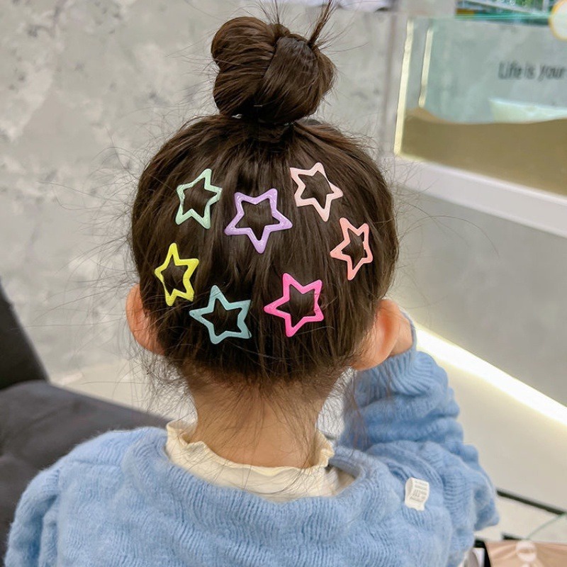 กิ๊บติดผม รูปดาวห้าแฉก ลายการ์ตูนน่ารัก สีแคนดี้ สไตล์เกาหลี สําหรับเด็กผู้หญิง