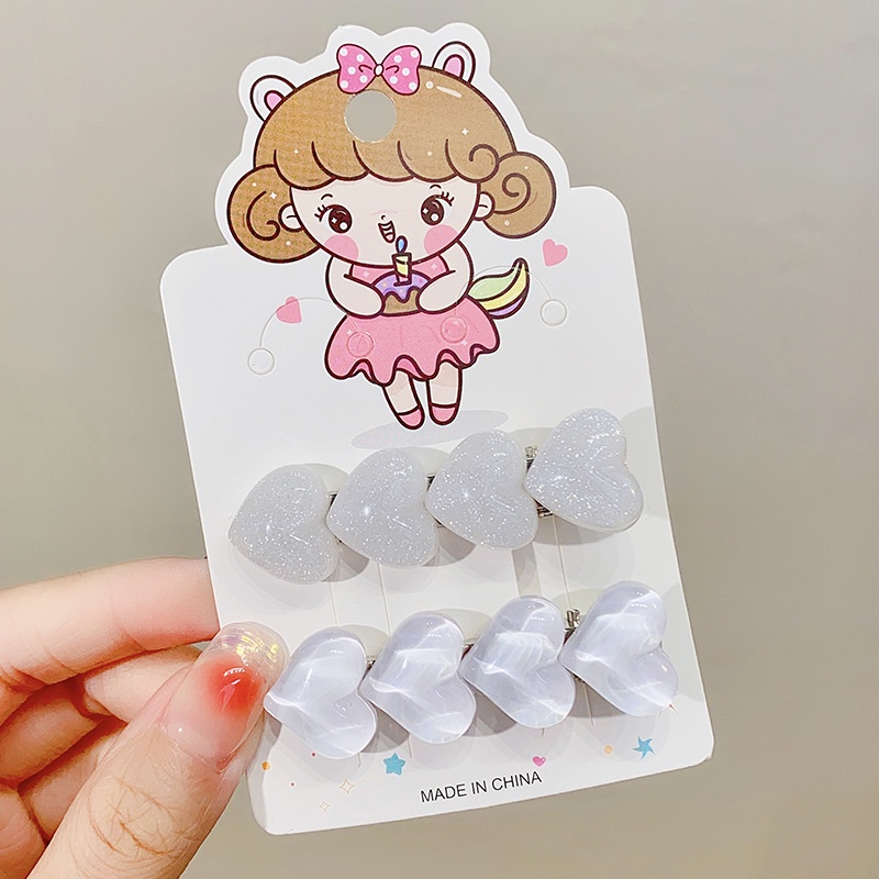 กิ๊บติดผม รูปเป็ดน่ารัก สีชมพู แบบเรียบง่าย สีสันสดใส สําหรับนักเรียนหญิง