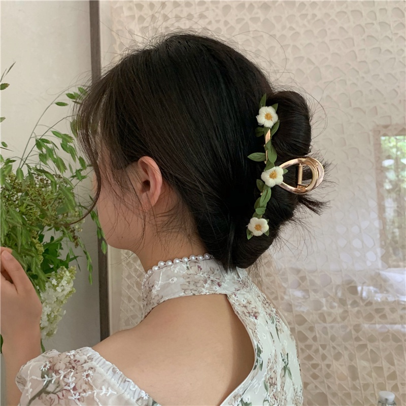 กิ๊บติดผม ลายดอกไม้ เถาวัลย์สีเขียว สไตล์ฝรั่งเศส แฟชั่นใหม่ สําหรับผู้หญิง 2022