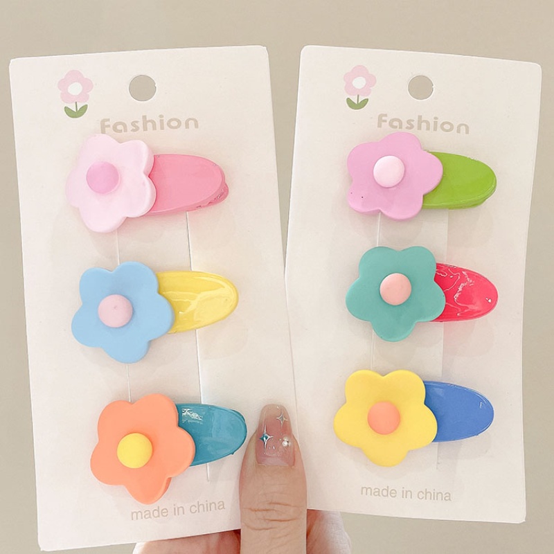 กิ๊บติดผม ลายดอกไม้น่ารัก สีสันสดใส สําหรับเด็กผู้หญิง