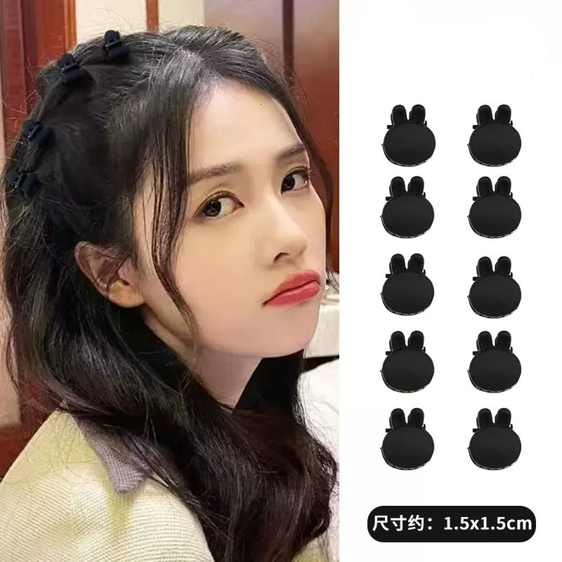 กิ๊บติดผม แบบถัก ขนาดเล็ก สีดํา สําหรับผู้หญิง 1k