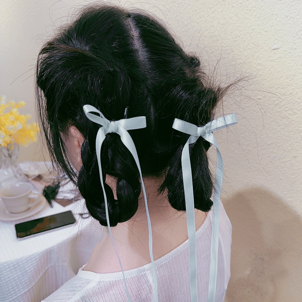กิ๊บติดผมริบบิ้นยาว ผ้ากํามะหยี่ ขนาดใหญ่ สไตล์วินเทจ เครื่องประดับ สําหรับผู้หญิง Y2K