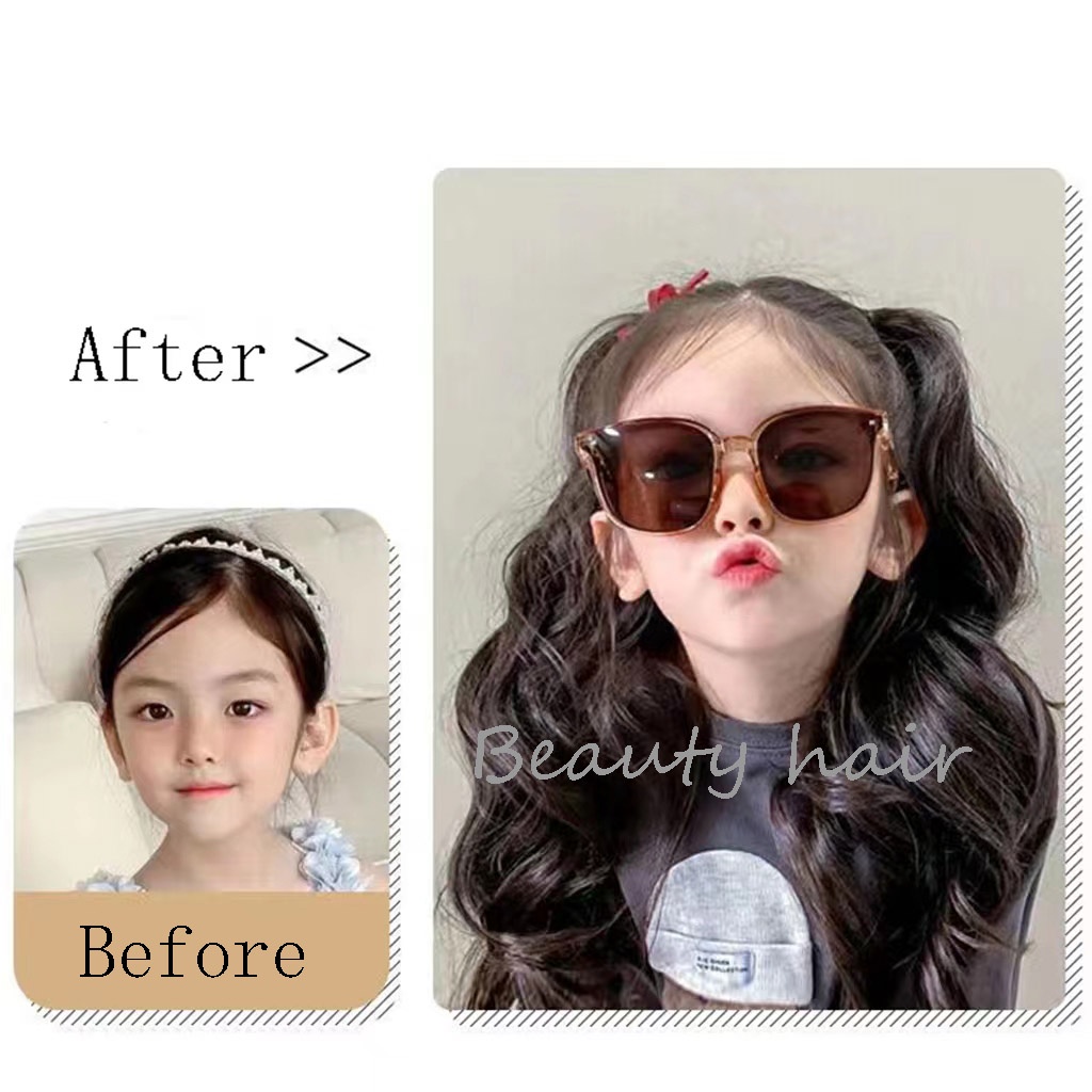 กิ๊บติดผมหางม้าสังเคราะห์ แบบสั้น ทนความร้อน สําหรับเด็ก