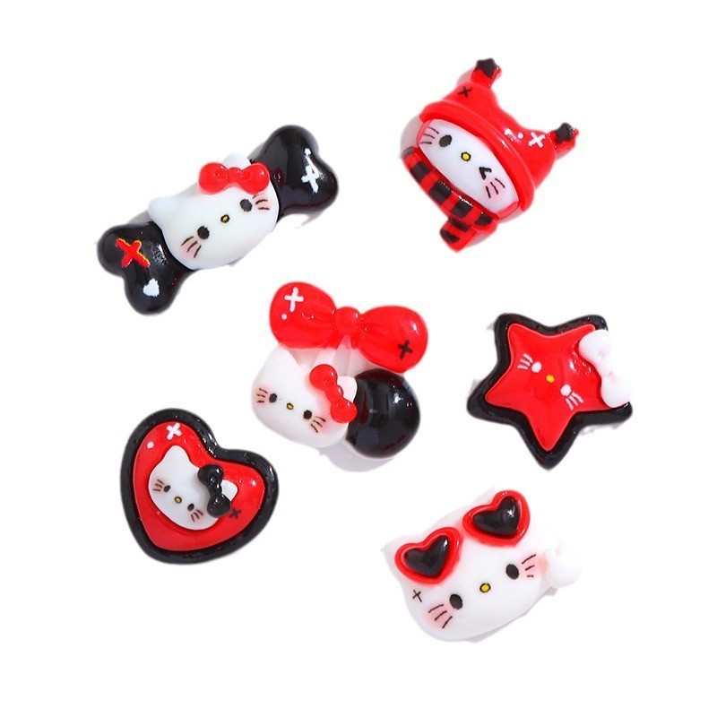 กิ๊บติดผมเรซิ่น ลายการ์ตูนแมว ประดับโบว์ แฮนด์เมด diy
