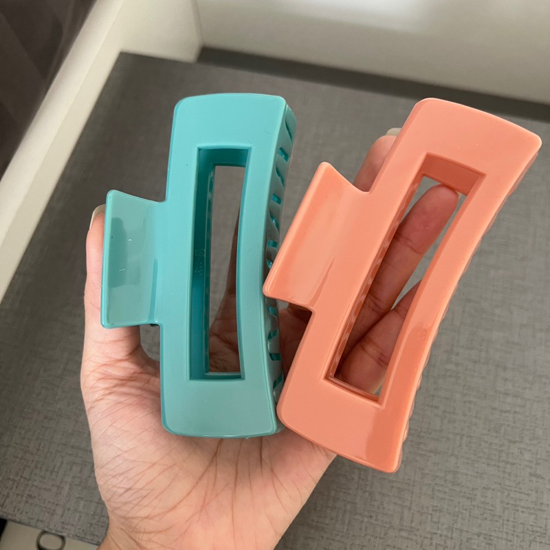 กิ๊บหนีบผมสไตล์เกาหลี ทรงสี่เหลี่ยม ขนาดใหญ่ 10.5 cm พร้อมส่ง